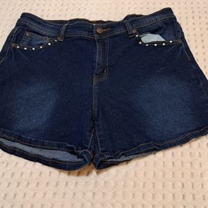 JBM Jeans Blue  Denim Shorts Women Plus   Size 16
